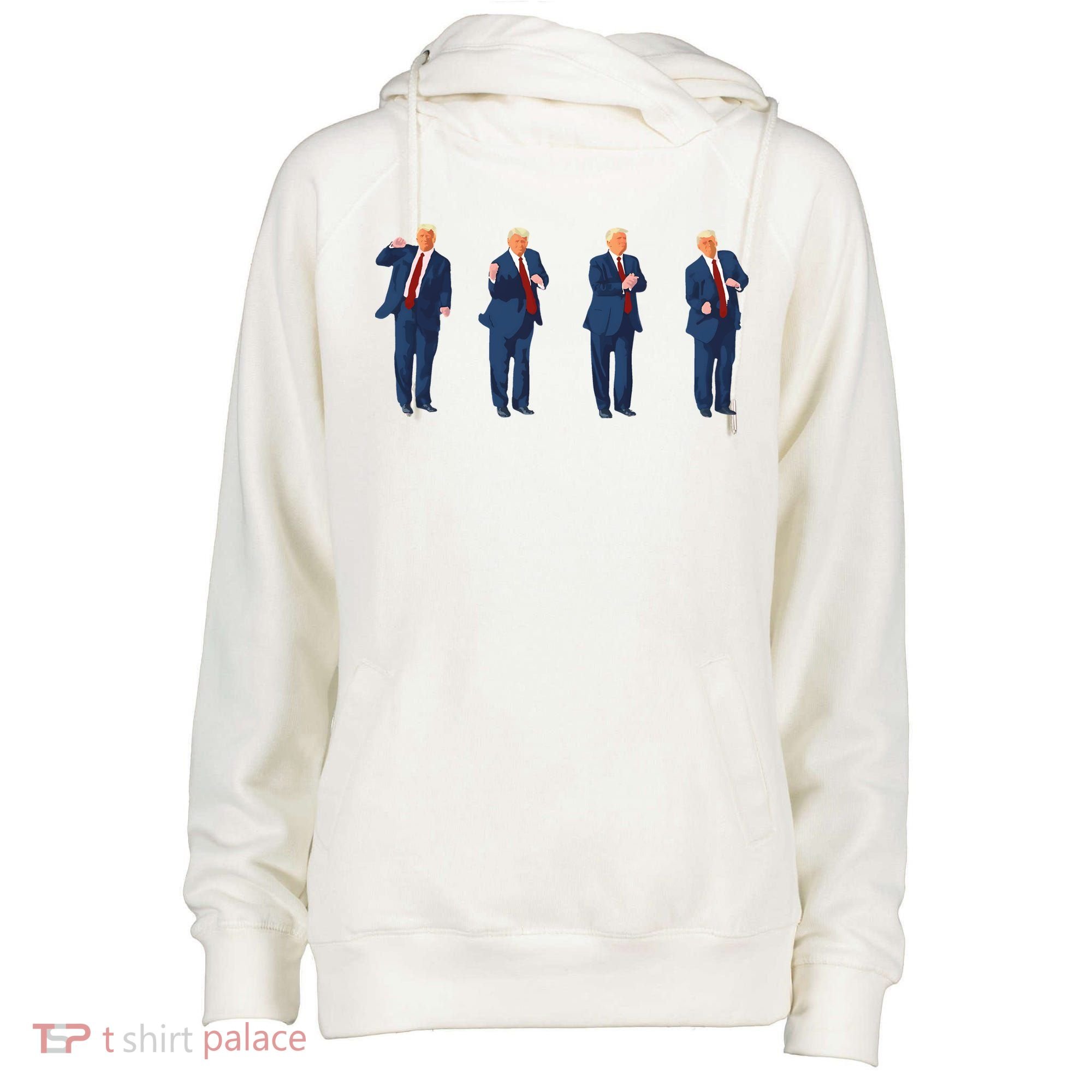 Trump Dance Womens Funnel Neck Pullover Hood