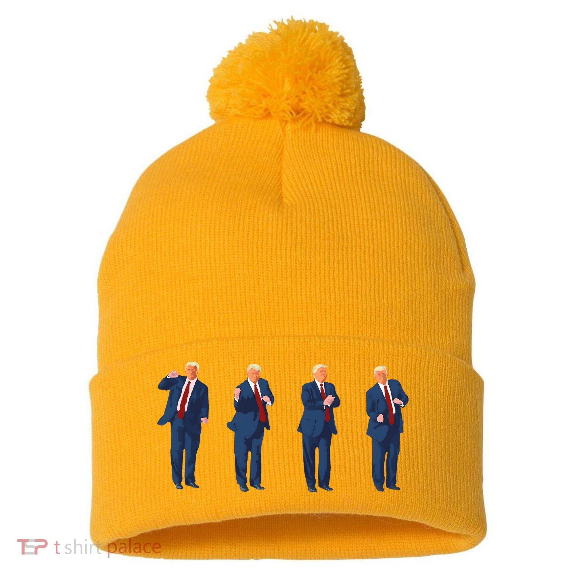 Trump Dance Pom Pom 12in Knit Beanie