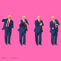 Trump Dance Stripe Pom Pom Beanie thumb 2