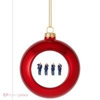Trump Dance Plastic Christmas Ball Ornament thumb 0