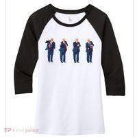 Trump Dance Women's Tri-Blend 3/4-Sleeve Raglan Shirt thumb 0