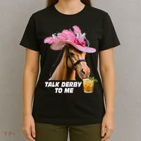 Talk Derby To Me Horse Racing Funny Derby Day Horse Lover T-Shirt thumb 4