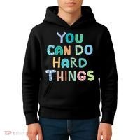 Test Day Teacher You Can Do Hard Things Kids Hoodie thumb 4