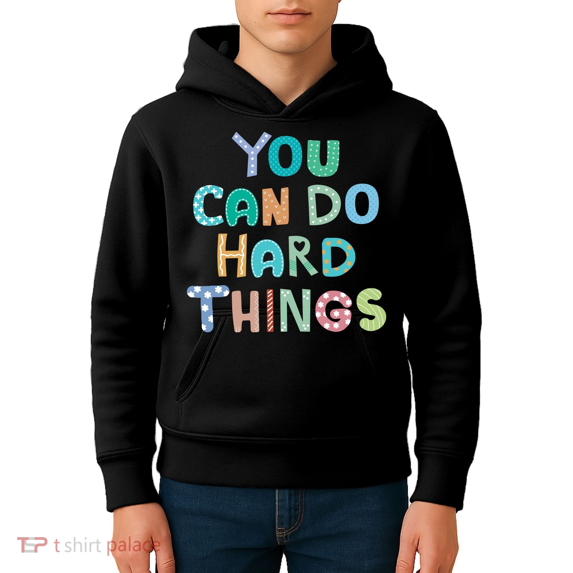 Test Day Teacher You Can Do Hard Things Kids Hoodie