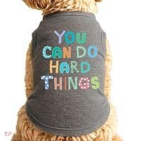 Test Day Teacher You Can Do Hard Things Doggie Tank thumb 0