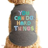 Test Day Teacher You Can Do Hard Things Doggie Tank thumb 0