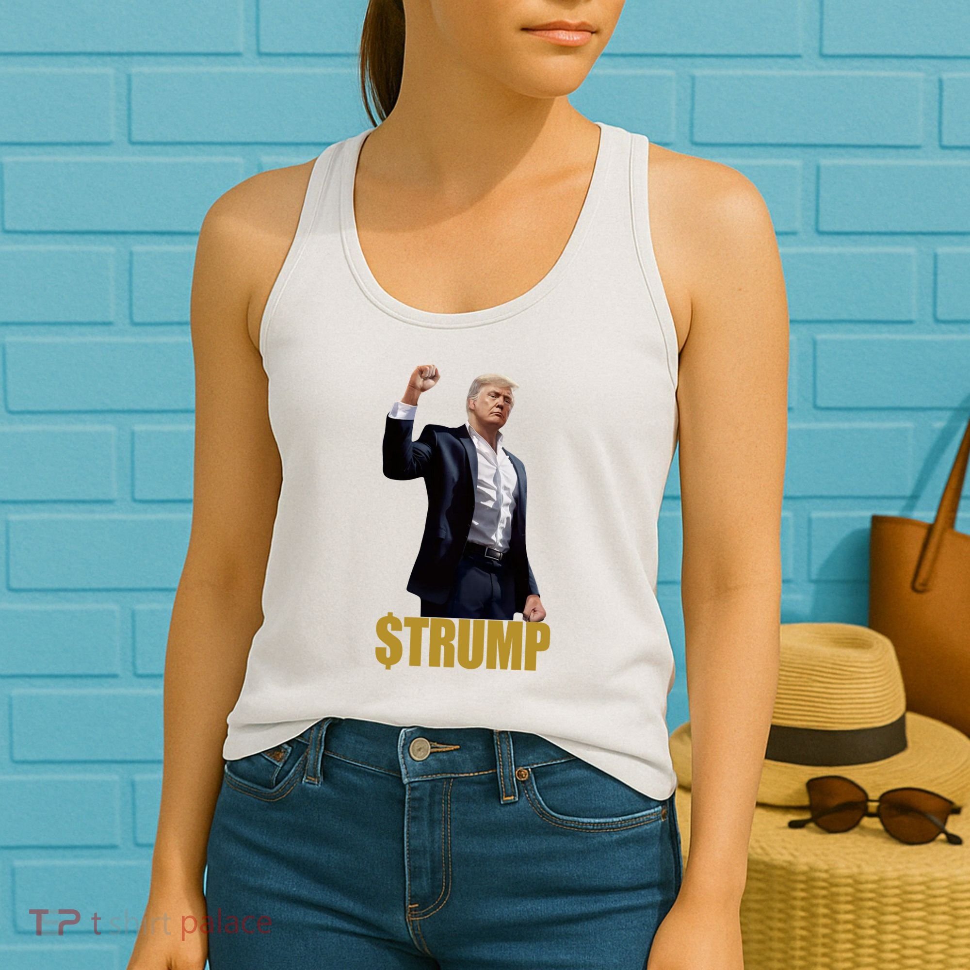 $Trump Donald Trump Meme Coin Crypto Women's Tank Top