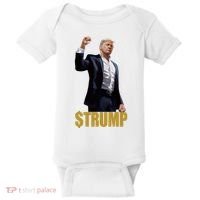 $Trump Donald Trump Meme Coin Crypto Baby Bodysuit thumb 0