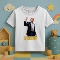 $Trump Donald Trump Meme Coin Crypto Toddler T-Shirt thumb 3