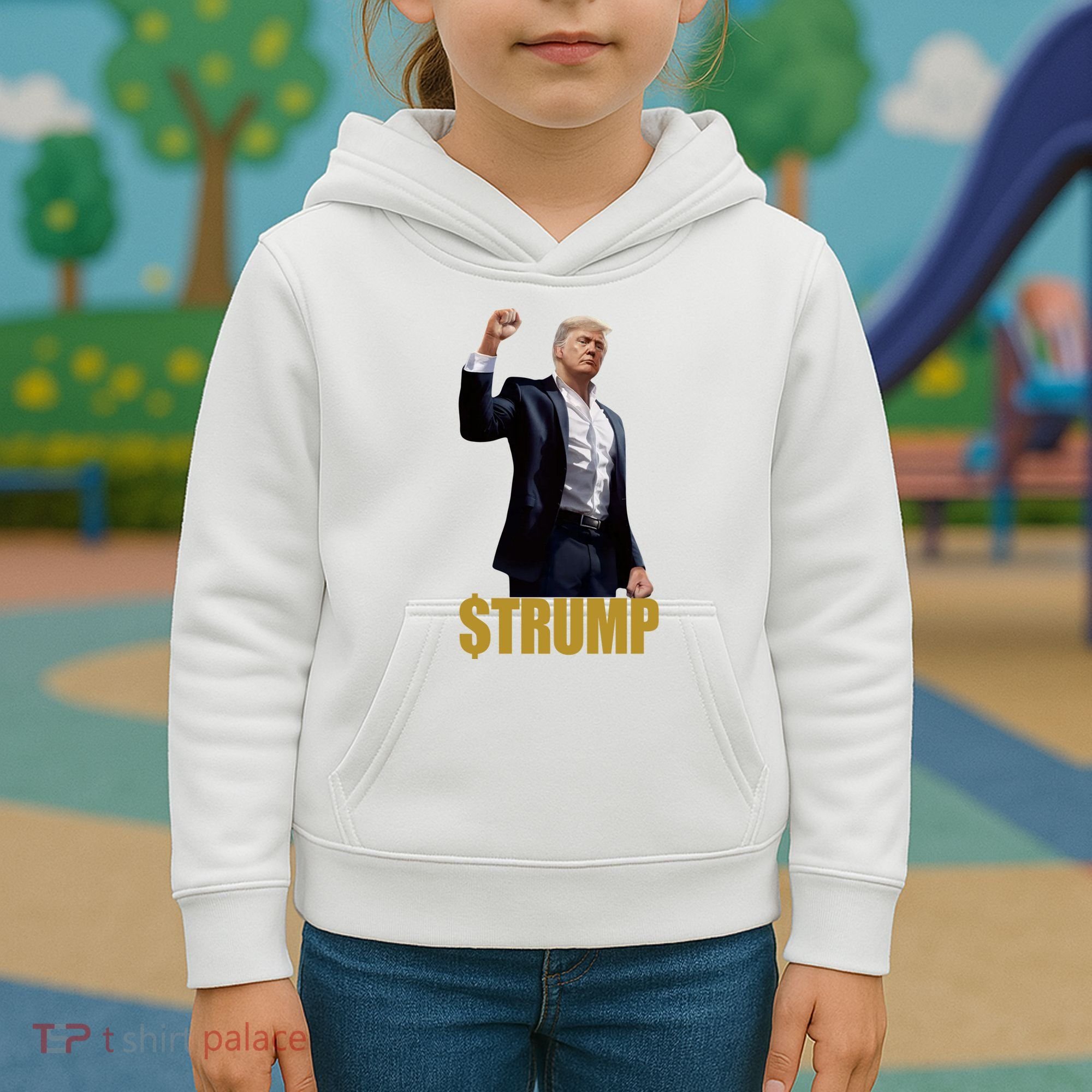 $Trump Donald Trump Meme Coin Crypto Kids Hoodie