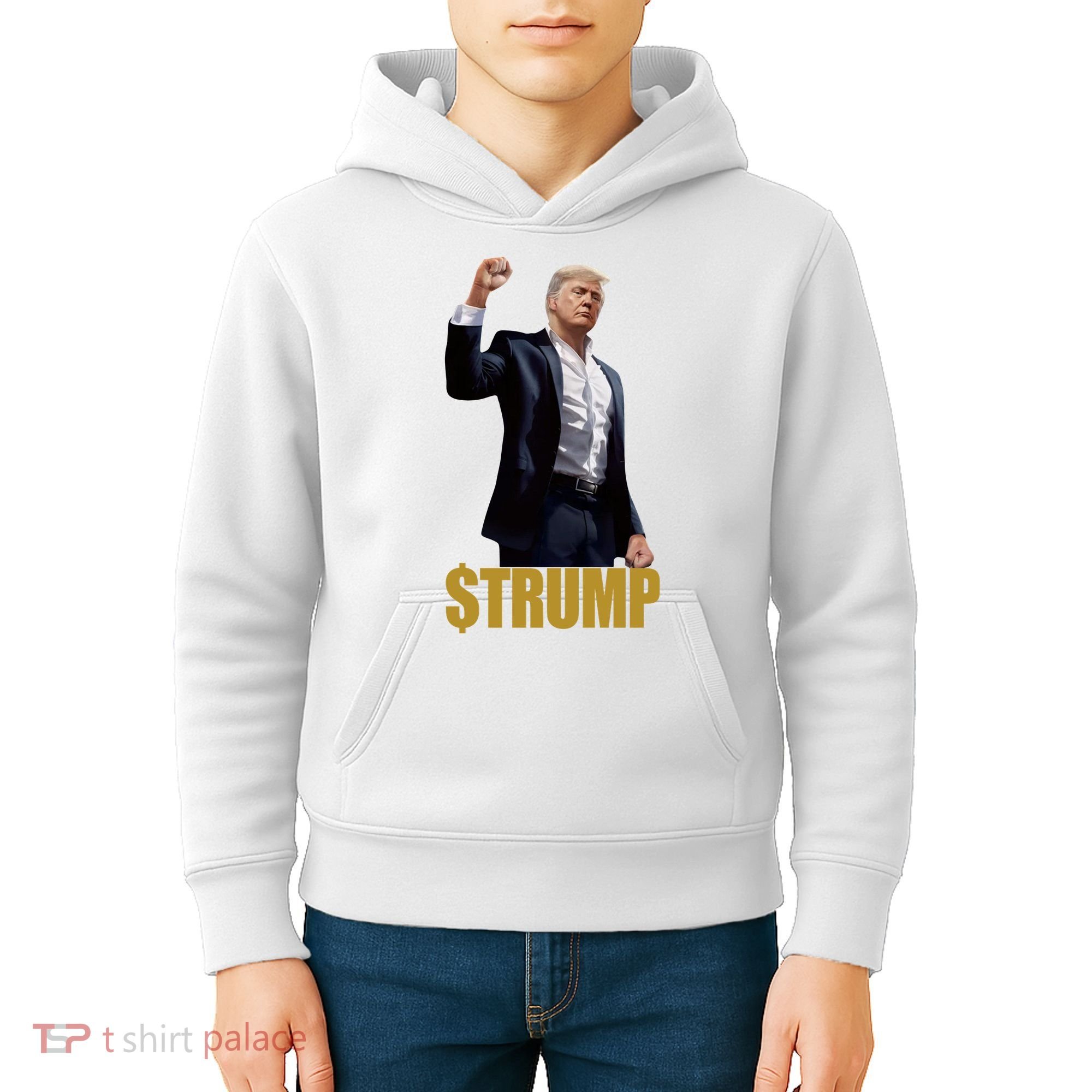 $Trump Donald Trump Meme Coin Crypto Kids Hoodie