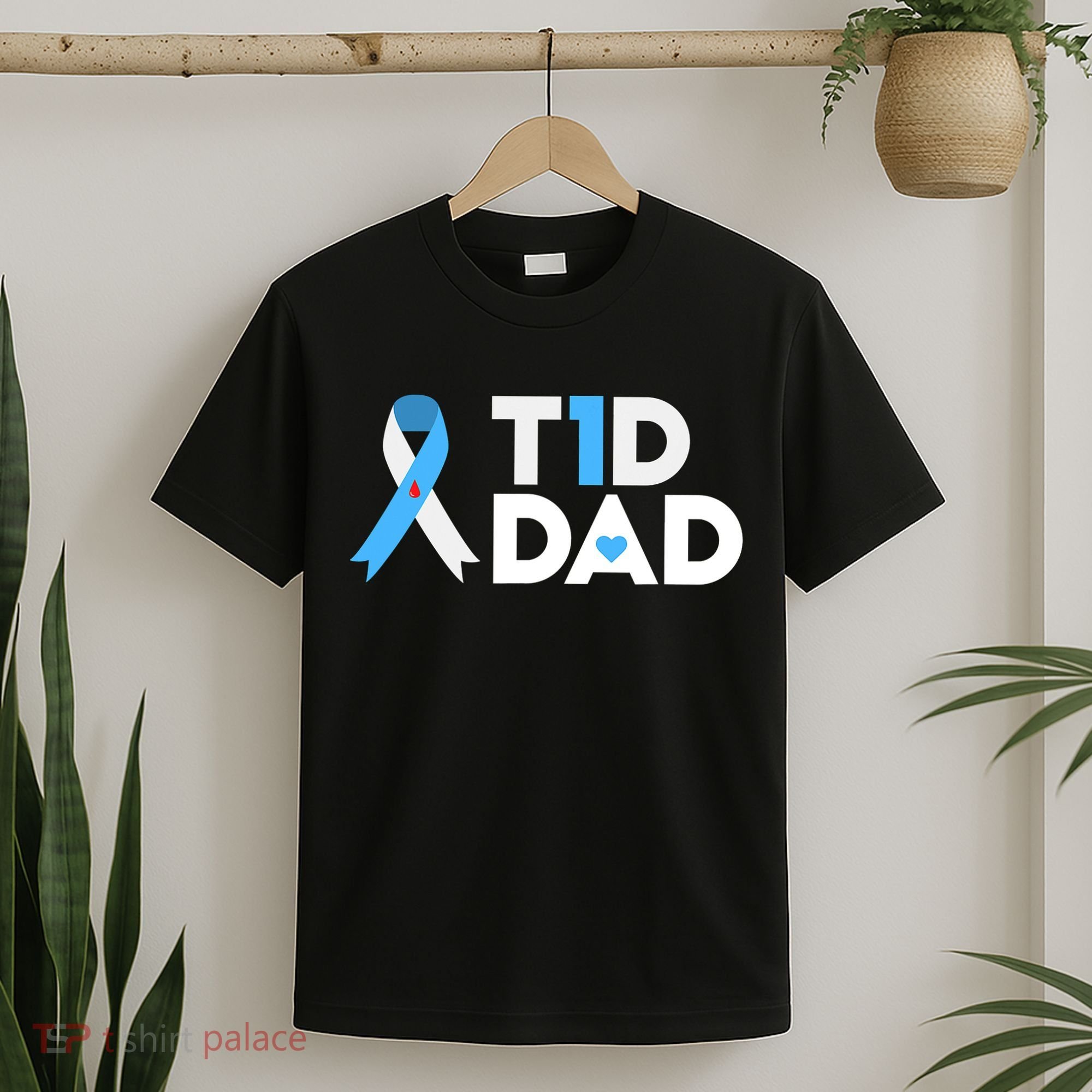 T1D Dad Type 1 Diabetes Awareness Daddy Gift T-Shirt