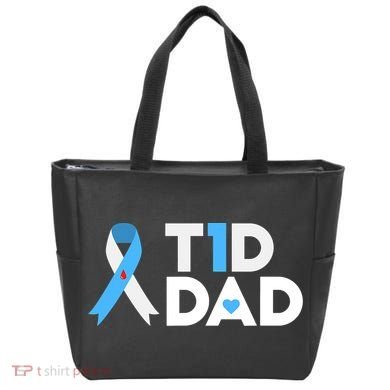T1D Dad Type 1 Diabetes Awareness Daddy Gift Tote Bag