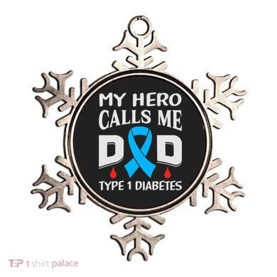 T1D Diabetic Type 1 Diabetes Awareness Father Dad Ornament