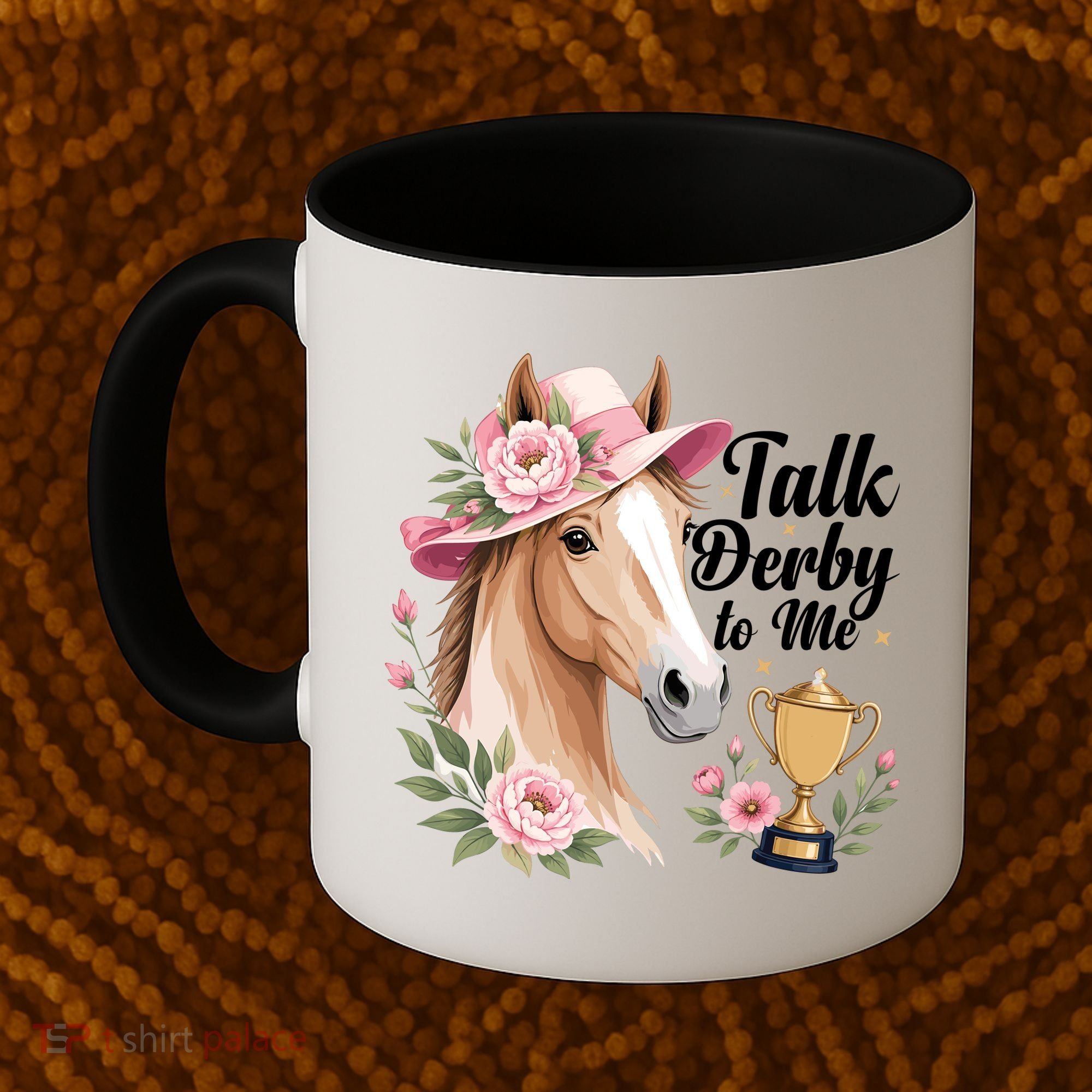 Talk Derby To Me Funny Horse Racing Meme Coffee Mug