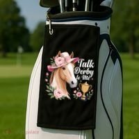 Talk Derby To Me Funny Horse Racing Meme Golf Towel thumb 2