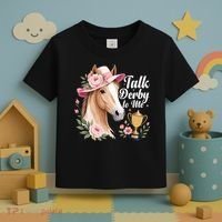 Talk Derby To Me Funny Horse Racing Meme Toddler T-Shirt thumb 3