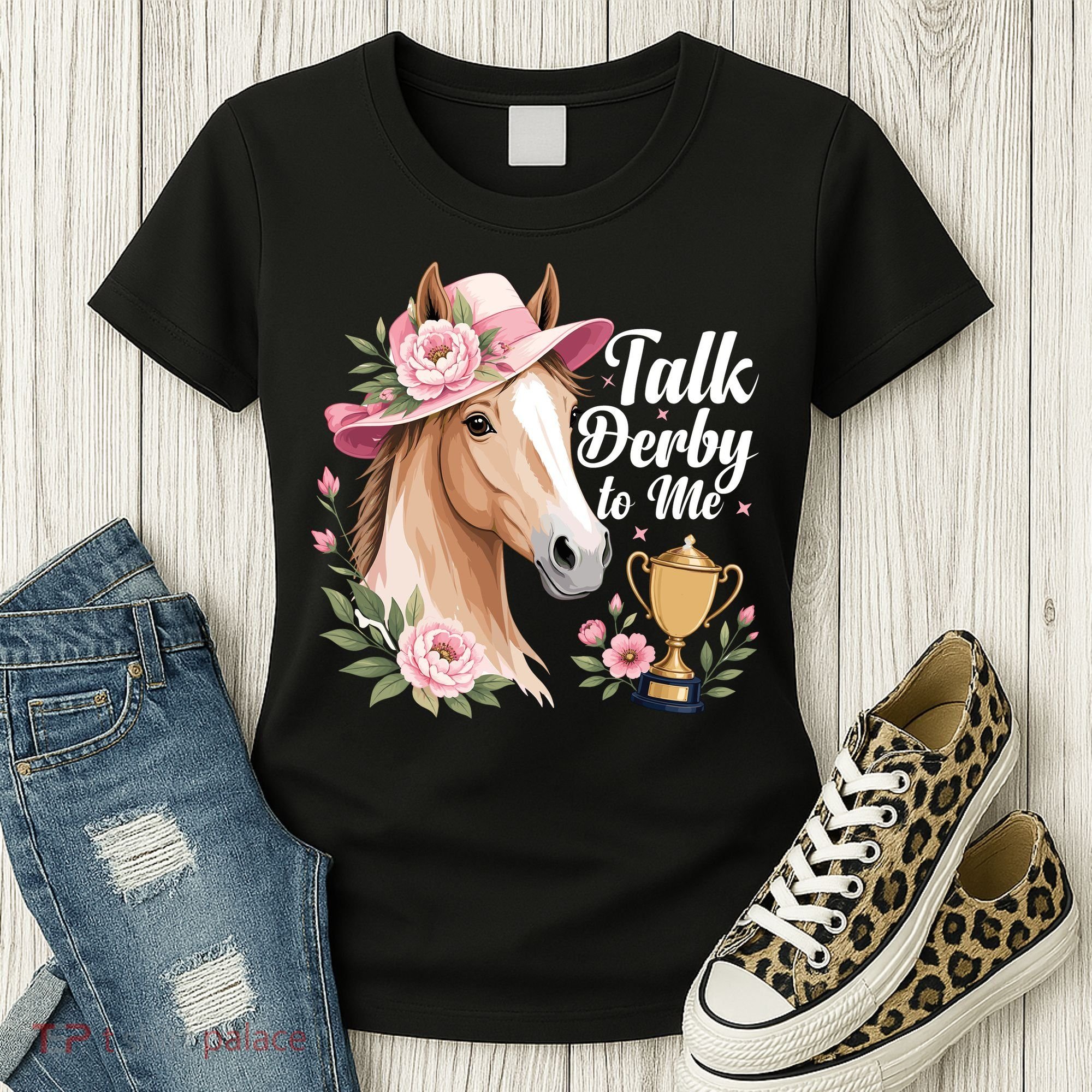 Talk Derby To Me Funny Horse Racing Meme Women's T-Shirt