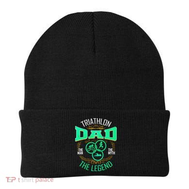 Triathlon Dad The The Myth The Legend Gift Beanie