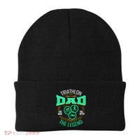 Triathlon Dad The The Myth The Legend Gift Beanie thumb 0