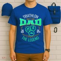 Triathlon Dad The The Myth The Legend Gift T-Shirt thumb 6