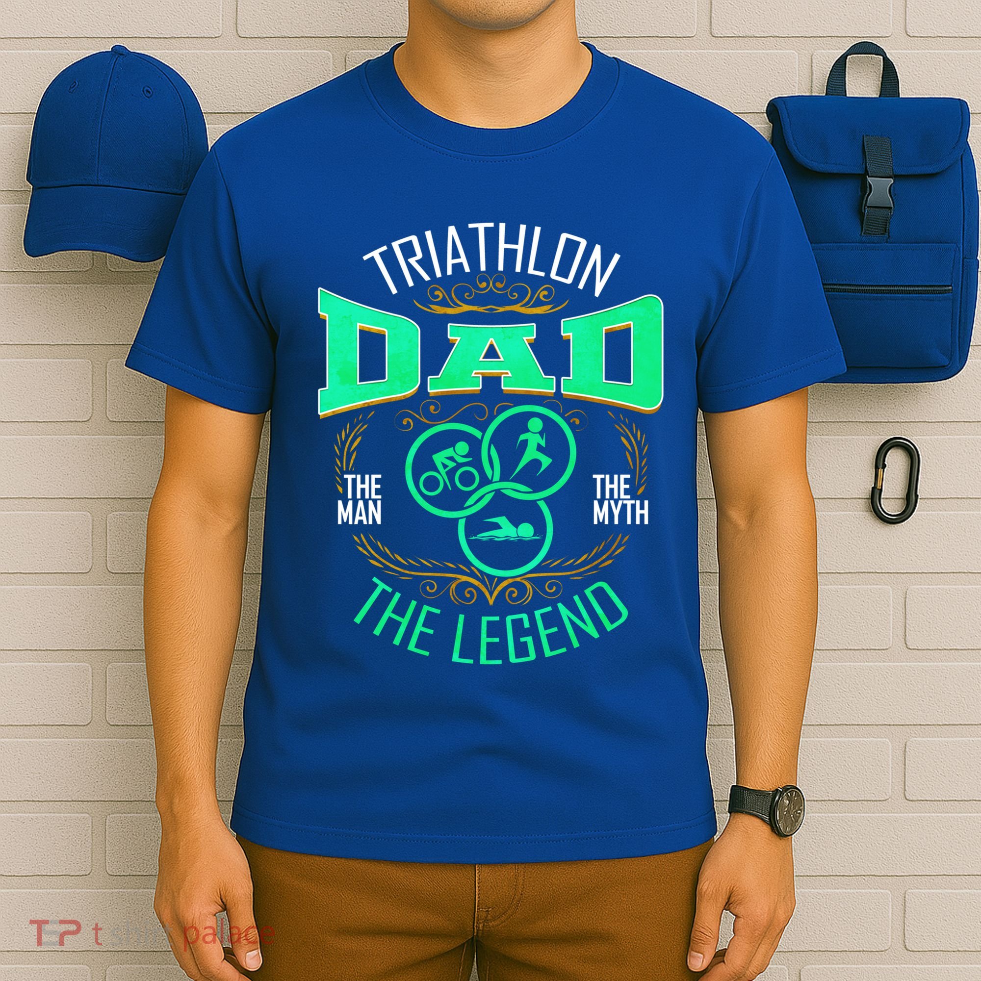 Triathlon Dad The The Myth The Legend Gift T-Shirt