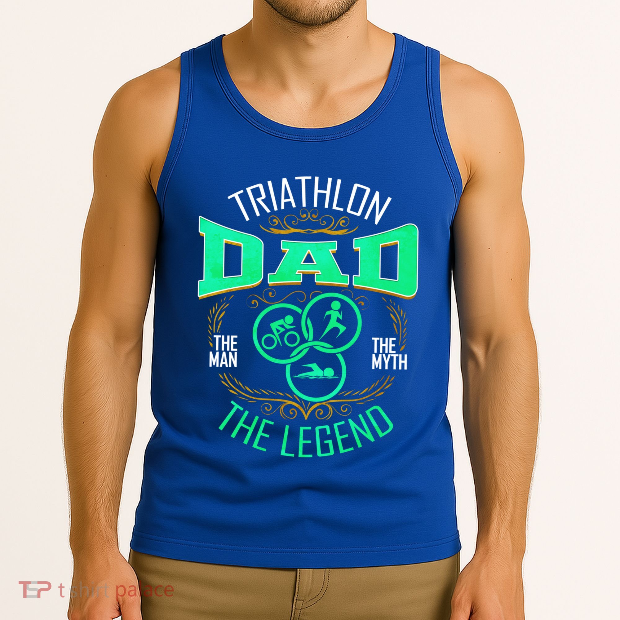 Triathlon Dad The The Myth The Legend Gift Tank Top