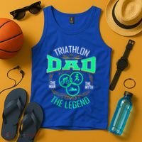 Triathlon Dad The The Myth The Legend Gift Tank Top thumb 4