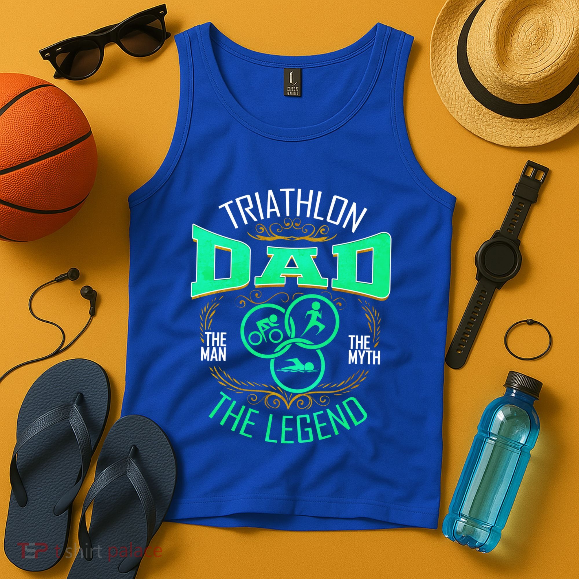 Triathlon Dad The The Myth The Legend Gift Tank Top