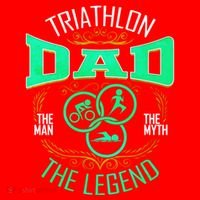 Triathlon Dad The The Myth The Legend Gift Santa Hat thumb 1