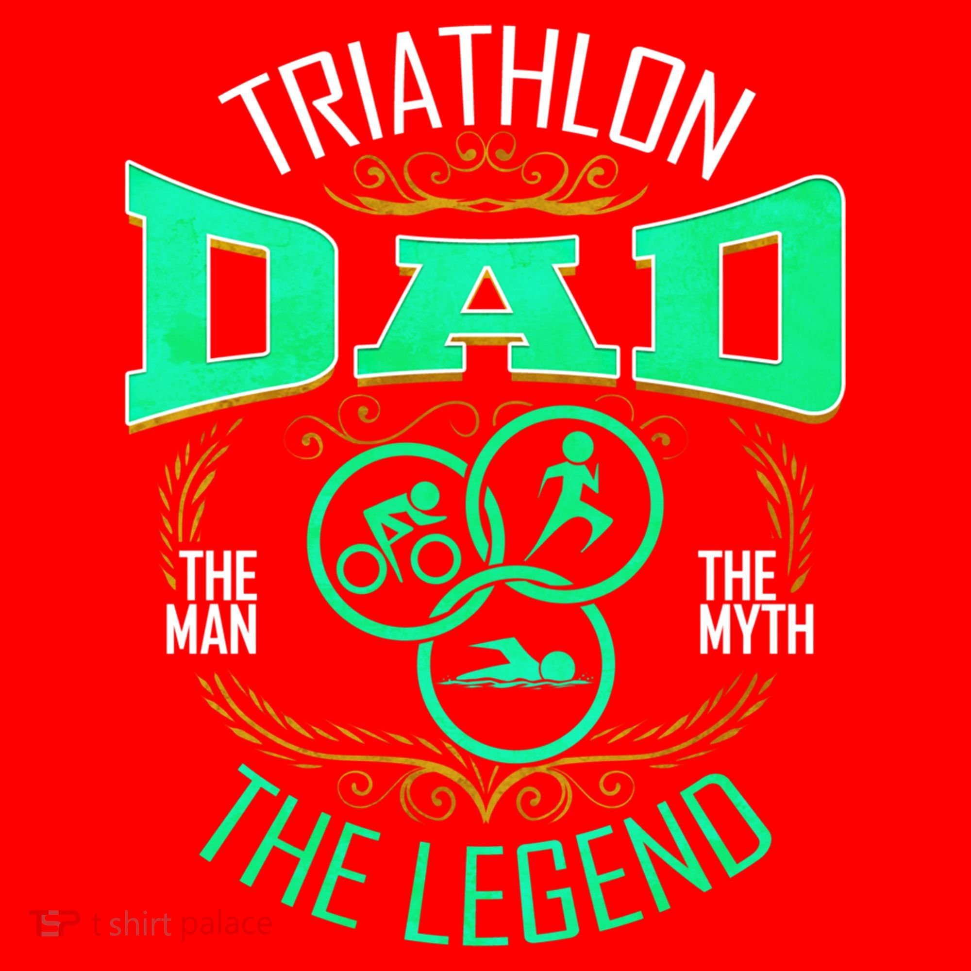 Triathlon Dad The The Myth The Legend Gift Santa Hat