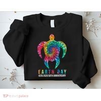 Tie Dye Turtle Lover Earth Day 2024 Costume Environmental Sweatshirt thumb 2