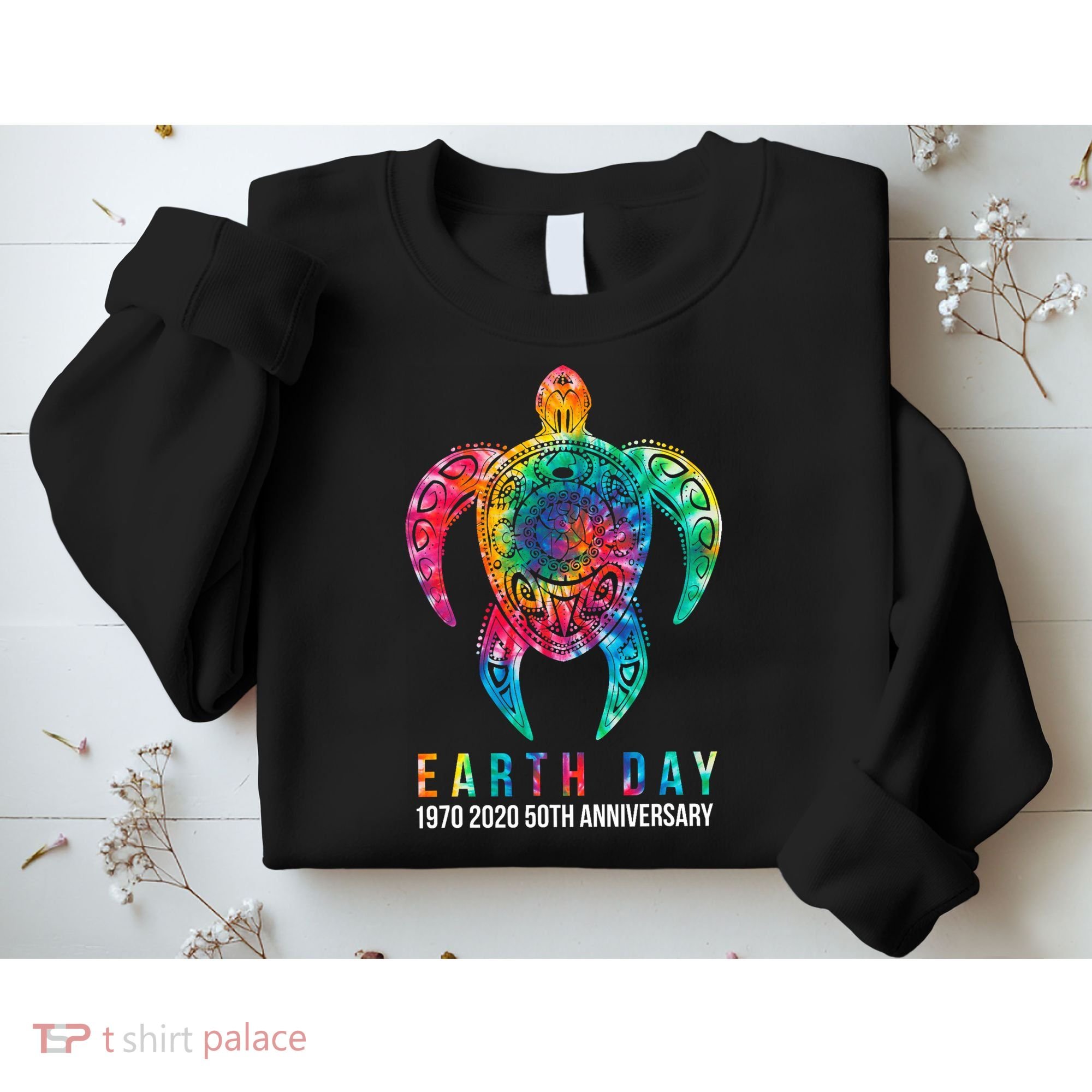Tie Dye Turtle Lover Earth Day 2024 Costume Environmental Sweatshirt