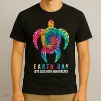 Tie Dye Turtle Lover Earth Day 2024 Costume Environmental T-Shirt thumb 3