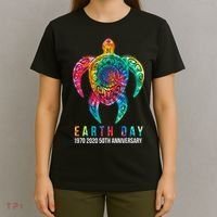 Tie Dye Turtle Lover Earth Day 2024 Costume Environmental T-Shirt thumb 4