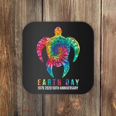 Tie Dye Turtle Lover Earth Day 2024 Costume Environmental Coaster