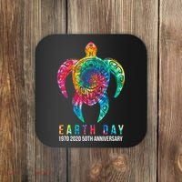 Tie Dye Turtle Lover Earth Day 2024 Costume Environmental Coaster thumb 0