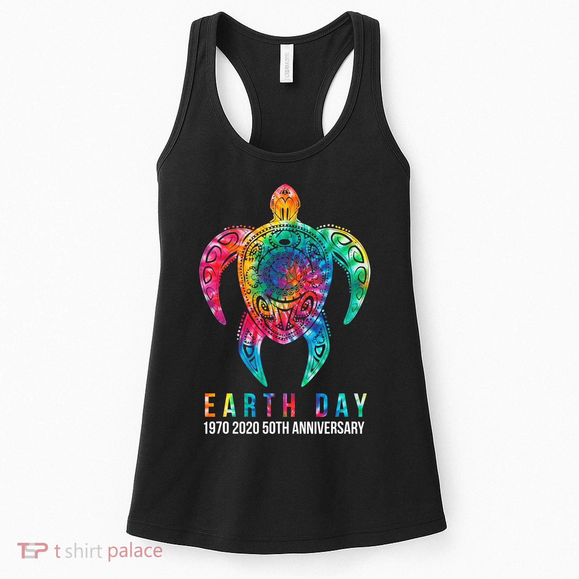 Tie Dye Turtle Lover Earth Day 2024 Costume Environmental Women's Tank Top