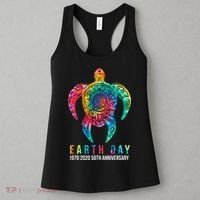 Tie Dye Turtle Lover Earth Day 2024 Costume Environmental Women's Tank Top thumb 3