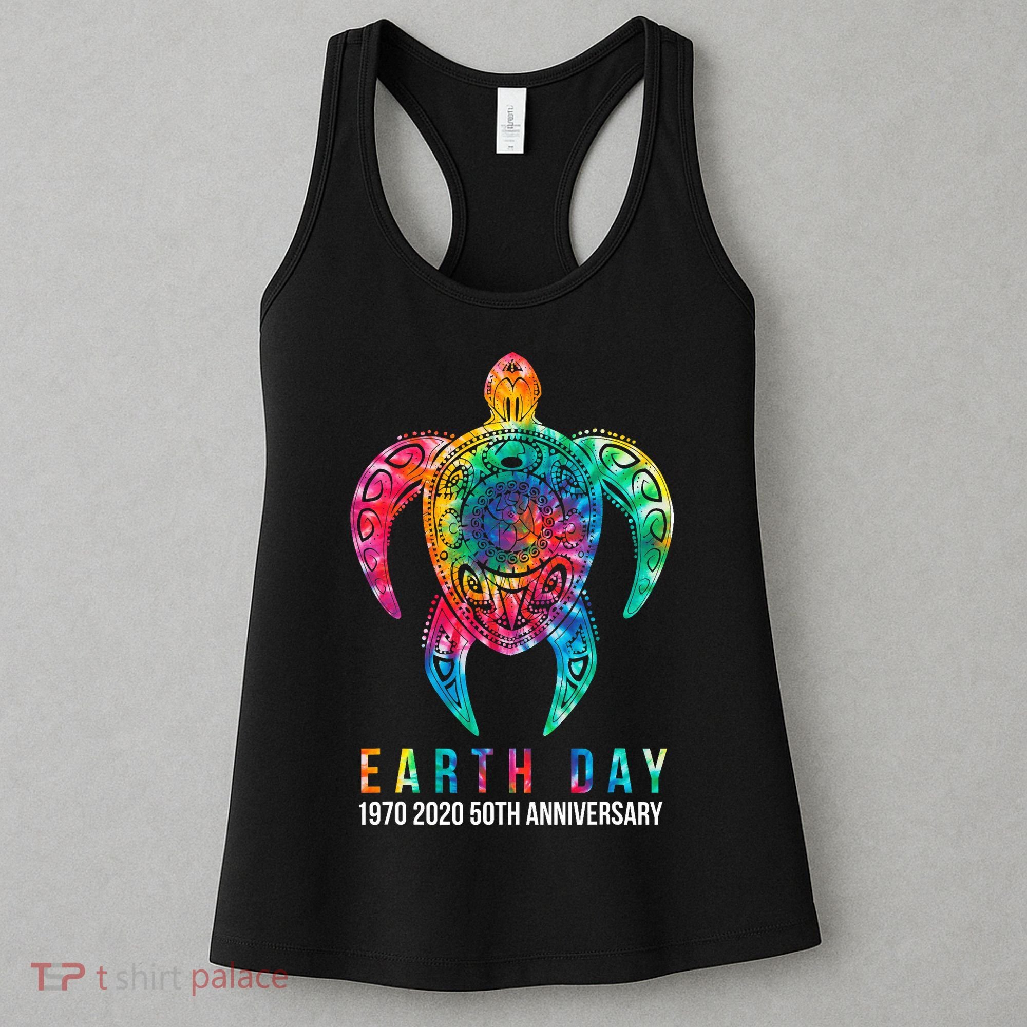 Tie Dye Turtle Lover Earth Day 2024 Costume Environmental Women's Tank Top