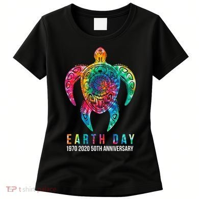 Tie Dye Turtle Lover Earth Day 2024 Costume Environmental Women's T-Shirt