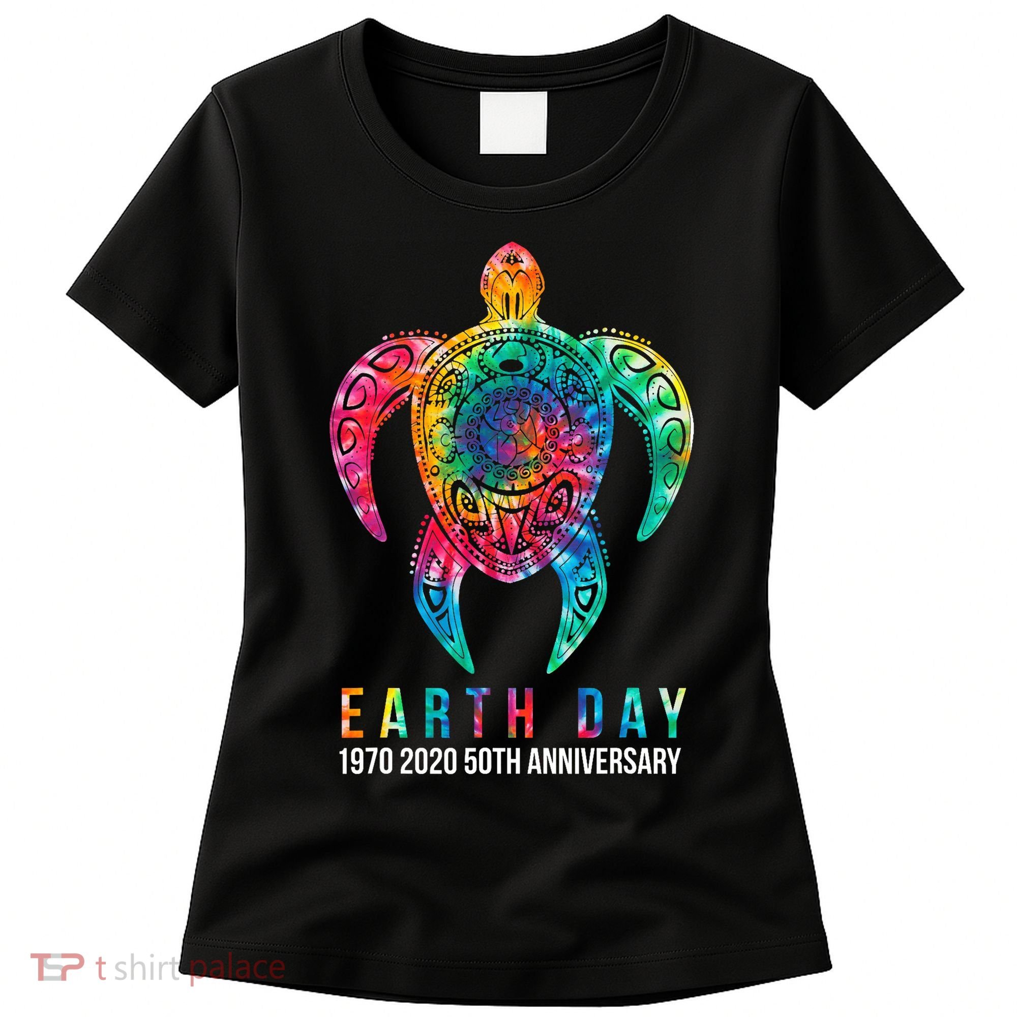 Tie Dye Turtle Lover Earth Day 2024 Costume Environmental Women's T-Shirt