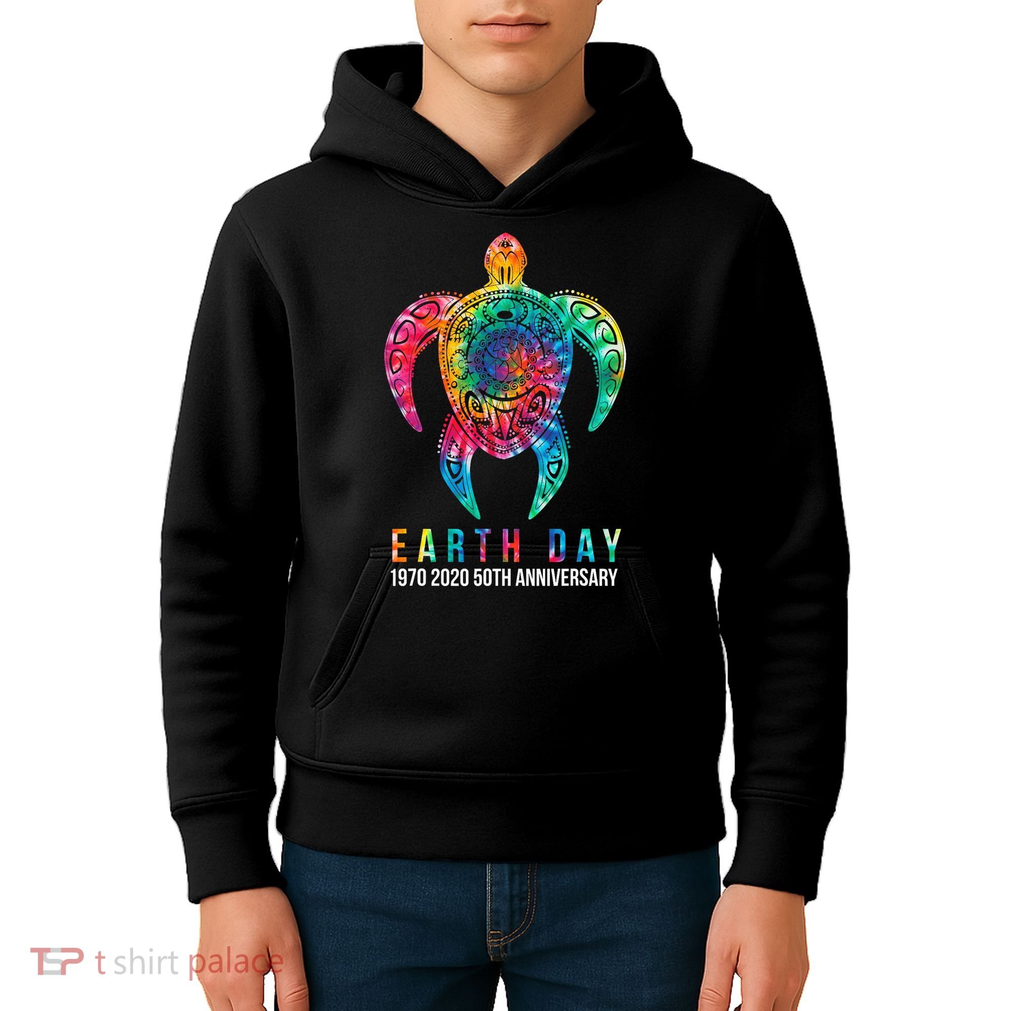 Tie Dye Turtle Lover Earth Day 2024 Costume Environmental Kids Hoodie