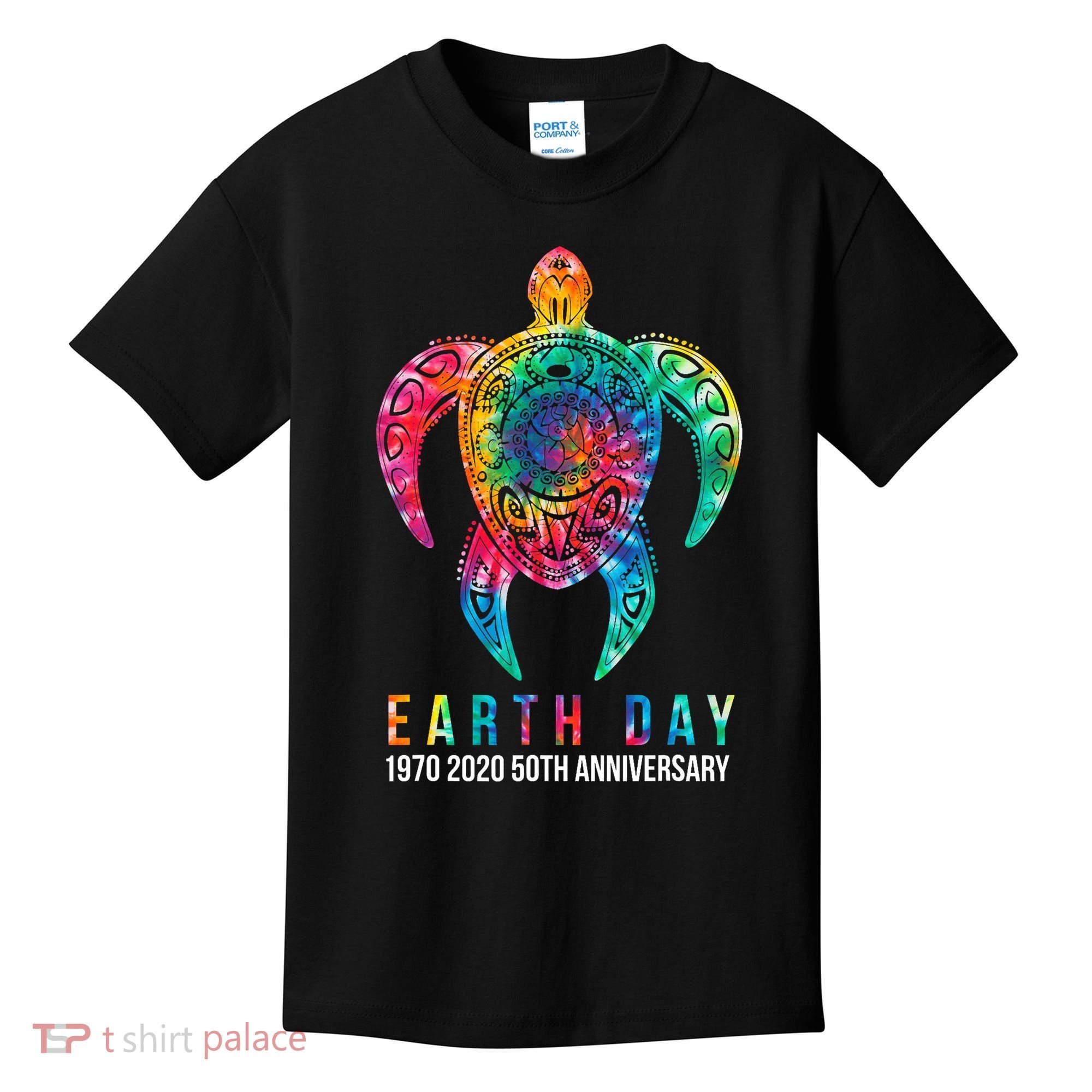 Tie Dye Turtle Lover Earth Day 2024 Costume Environmental Kids T-Shirt