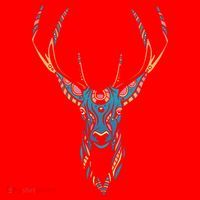 Trippy Deer Santa Hat thumb 1