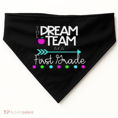 The Dream Team First Grade Teacher Team USA-Made Doggie Bandana