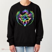 Tie Dye Tribal Celtic Knot Fantasy Dragon Women's Sweatshirt thumb 0