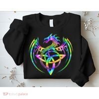 Tie Dye Tribal Celtic Knot Fantasy Dragon Sweatshirt thumb 2