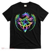 Tie Dye Tribal Celtic Knot Fantasy Dragon T-Shirt thumb 0