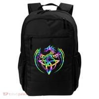 Tie Dye Tribal Celtic Knot Fantasy Dragon Backpack thumb 0